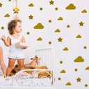 Ver imagem 1 de Kit de Adesivos Nuvens e Estrelas - Dourado
