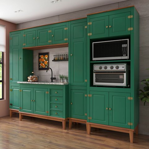 Balcão de Pia para Cozinha - Verde