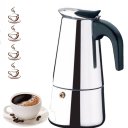 Ver imagem 4 de Cafeteira Italiana Inox Expresso Manual 200ml 4 Xícaras Café