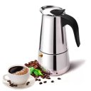 Ver imagem 1 de Cafeteira Italiana Inox Expresso Manual 200ml 4 Xícaras Café