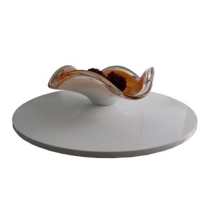 Prato Giratório Decorativo para Mesa Sala de Jantar 80cm - Off White