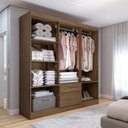 Ver imagem 2 de Guarda-roupa Casal Las Vegas 6 Portas 2 Gavetas Imbuia Rústico - Panorama Móveis