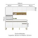 Ver imagem 3 de Cozinha Modulada 4 Pecas Balcao com Tampo Line Ktp Supremo Cp Freijo