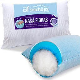 Travesseiro Alto de Espuma Nasa com Conforto Térmico Gelsense e Fibra Siliconada Antialérgico 50x70x - 2