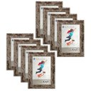 Ver imagem 1 de Kit 8 Molduras Porta Retrato 10X15 Marrom