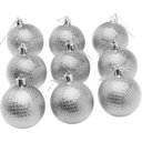 Ver imagem 3 de Kit 48 Bolas Natal Prata Enfeite Natalino Árvore Natal 60mm