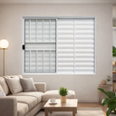 Ver imagem 6 de Veneziana 3 Folhas Aluminio Branco com Grade 1,00x1,20 Linha 18 Modular