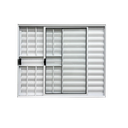 Ver imagem 4 de Veneziana 3 Folhas Aluminio Branco com Grade 1,00x1,20 Linha 18 Modular