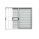 Ver imagem 5 de Veneziana 3 Folhas Aluminio Branco com Grade 1,00x1,20 Linha 18 Modular