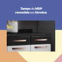 Ver imagem 5 de Cozinha Completa Modulada de Aço 4 Peças com Vidros e Balcão Multimóveis CR20353 