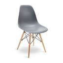 Ver imagem 2 de Kit 4 Cadeiras Eames Wood Design Eiffel Jantar Cinza Escuro