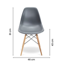 Ver imagem 7 de Kit 4 Cadeiras Eames Wood Design Eiffel Jantar Cinza Escuro