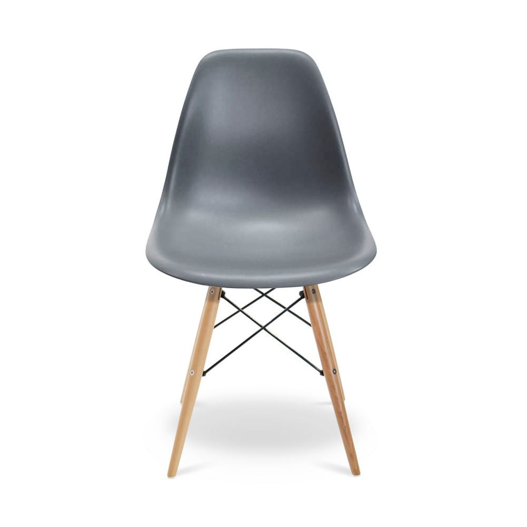Ver imagem 3 de Kit 4 Cadeiras Eames Wood Design Eiffel Jantar Cinza Escuro