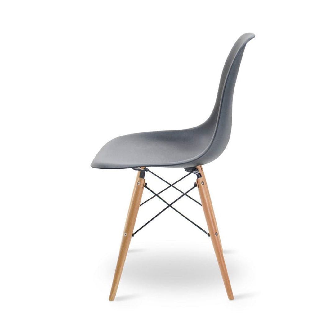 Ver imagem 4 de Kit 4 Cadeiras Eames Wood Design Eiffel Jantar Cinza Escuro