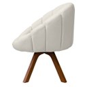 Ver imagem 3 de Poltrona Decorativa Orgânica Flora Base Giratória Bouclê - Sofa Store:bouclê Bege Marfim