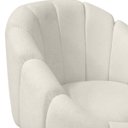 Ver imagem 5 de Poltrona Decorativa Orgânica Flora Base Giratória Bouclê - Sofa Store:bouclê Bege Marfim