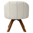Ver imagem 4 de Poltrona Decorativa Orgânica Flora Base Giratória Bouclê - Sofa Store:bouclê Bege Marfim