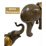 Elefante Escultura Estatueta Decorativa Resina Marrom 25Cm - 2
