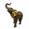 Elefante Escultura Estatueta Decorativa Resina Marrom 25Cm - 1