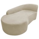 Ver imagem 6 de Recamier Curvo Orgânico 140cm 2 Lugares Lado Esquerdo para Sala de Estar Linho Paris