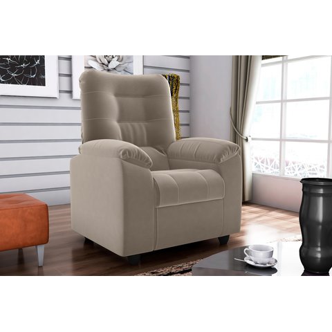 Poltrona Reclinável Mx61 Onix Veludo Cappuccino E434 - Matrix