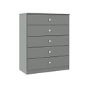 Ver imagem 1 de Cômoda Grande para Quarto 5 Gavetas 75x91cm Cinza 6505