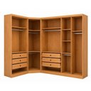 Ver imagem 4 de Guarda-Roupa Modulado de Canto Oblíquo 7 Portas 6 Gavetas 100% MDF Cairo Marrom/Cinamomo