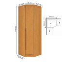 Ver mais imagens de Guarda-Roupa Modulado de Canto Oblíquo 7 Portas 6 Gavetas 100% MDF Cairo Marrom/Cinamomo