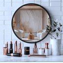 Ver imagem 1 de Espelho Redondo 40cm Moldura Alumínio Basic Reduna