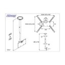Ver imagem 4 de Sky 30 Suporte de Teto para Tv Lcd/led de 19" a 56" (ajuste de Altura de 480 a 750mm) - Preto - Bran