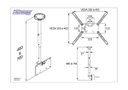Ver imagem 4 de Sky 30 Suporte de Teto para Tv Lcd/led de 19" a 56" (ajuste de Altura de 480 a 750mm) - Preto - Bran
