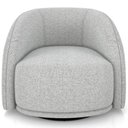 Ver imagem 3 de Poltrona Decorativa Giratória Angelina M03 Linho Cinza Claro - Lyam Decor
