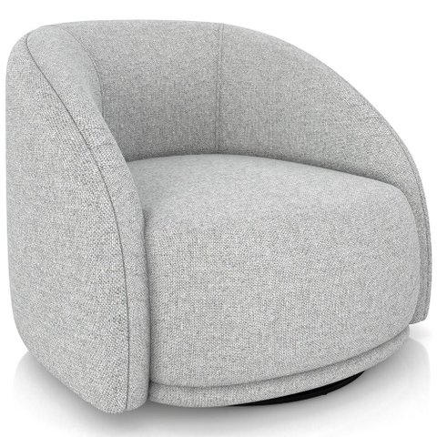 Poltrona Decorativa Giratória Angelina M03 Linho Cinza Claro - Lyam Decor