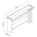 Ver imagem 5 de Rack Bancada com Aparador Frizz Cross Calacata Off White – Madetec