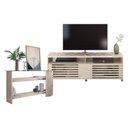 Ver imagem 1 de Rack Bancada com Aparador Frizz Cross Calacata Off White – Madetec
