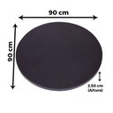 Ver imagem 3 de Tampo Redondo 90 Cm (largura) P25 Pandin Mdp 2,50 Cm (altura) Cor Preto