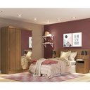 Ver imagem 1 de Quarto Completo com Guarda Roupa Luke e Cabeceira com 2 Mesas Laterais Madesa - Rustic