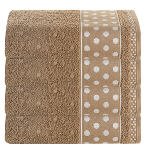 Kit 4 Toalhas de Banho 100% Algodão 1,50m X 75cm Alta Absorção Bordada Premium:fendi