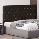 Ver imagem 2 de Cabeceira de Cama Box Bella Casal 140 Cm Suede Botão Cristal Marrom Ec Móveis