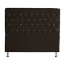 Ver imagem 1 de Cabeceira de Cama Box Bella Casal 140 Cm Suede Botão Cristal Marrom Ec Móveis