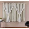 Cortina Blackout Corta Luz 2 Metros x 1,60 Metros Alt Tecido PVC com Voil - Palha - 1