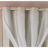 Cortina Blackout Corta Luz 2 Metros x 1,60 Metros Alt Tecido PVC com Voil - Palha - 2