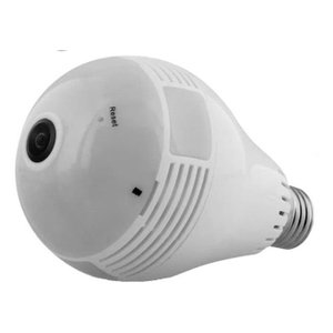 Lampada Camera de Seguranca V380 Panorâmica Wifi