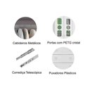 Ver imagem 3 de Guarda Roupa 4 Portas C/ (2 Cristal) e 3 Gavetas Tedy Branco/carvalho - Peroba
