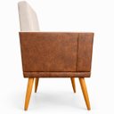 Ver mais imagens de Kit 2 Poltronas Decorativas Lis para Sala Linho Corino