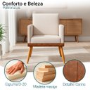 Ver imagem 2 de Kit 2 Poltronas Decorativas Lis para Sala Linho Corino