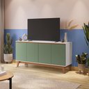 Ver imagem 2 de Aparador Kappesberg 4 Portas Branco/verde 156cm