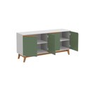 Ver imagem 4 de Aparador Kappesberg 4 Portas Branco/verde 156cm