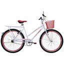 Ver imagem 1 de Bicicleta Feminina ARO 26 Genova - 311010 - BRANCO/VERMELHO