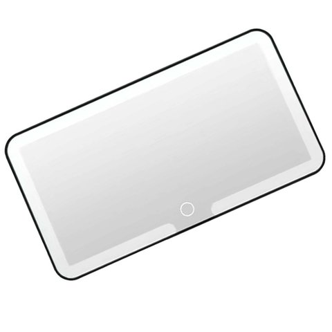 Espelho de Carro Retrovisor Led 3 Cores Usb sem Fio Quebra Sol Iluminaçao Maquiagem Automovel